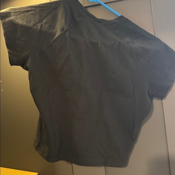 Skims New vintage CROPPED RAGLAN T-SHIRT washed onyx size medium with FLAWS - Picture 7 of 8